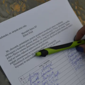 W obronie niezależnych mediów. Protest w Radomsku