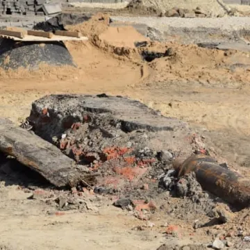 Praca przy przebudowie skrzyżowania wre