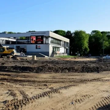 Prace przy budowie ronda na ul. Brzeźnickiej