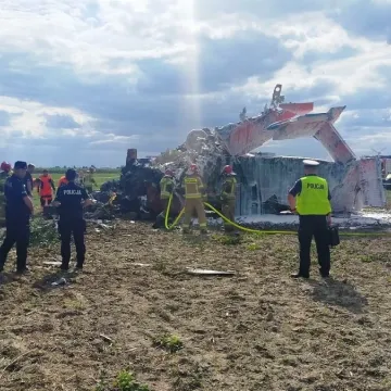 Tragiczny wypadek lotniczy pod Piotrkowem