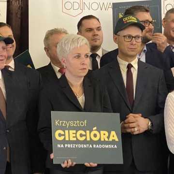 Poseł Krzysztof Ciecióra startuje na prezydenta Radomska i prezentuje program wyborczy oraz kandydatów na radnych
