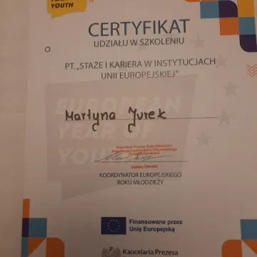 Martyna Jurek z „Drzewniaka” nagrodzona w konkursie KPRM