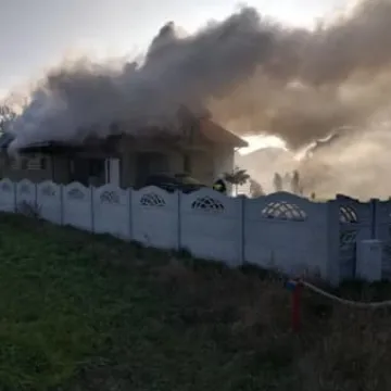 Pożar domu w Białej Górze