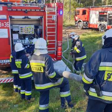 Strażacy z powiatu radomszczańskiego ćwiczyli w Ruszczynie