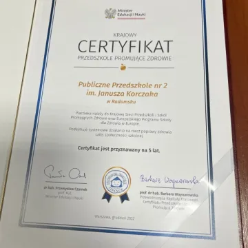 Publiczne Przedszkole nr 2 w Radomsku promuje zdrowie