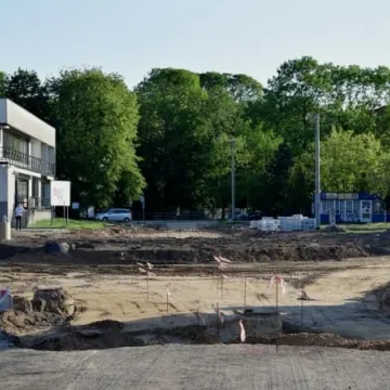 Prace przy budowie ronda na ul. Brzeźnickiej