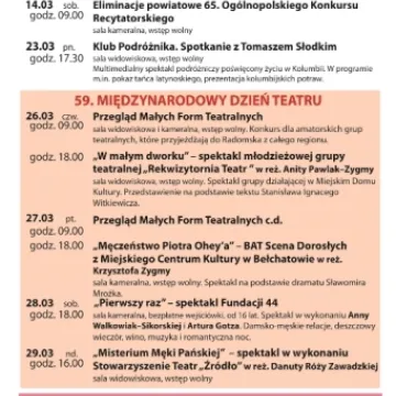 Kulturalny przewodnik na marzec 2020 r.