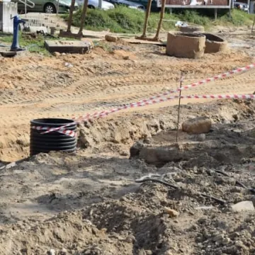 Praca przy przebudowie skrzyżowania wre