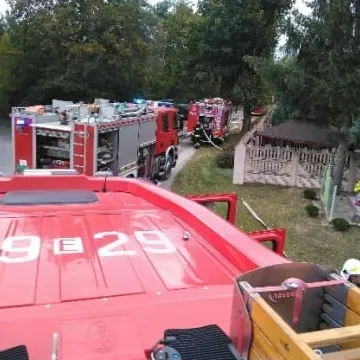 Pożar budynku w Klizinie