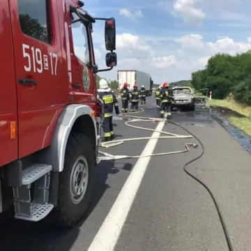 Pożar samochodu na DK1