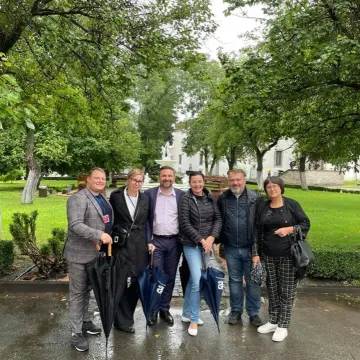 Władze powiatu radomszczańskiego na urodzinach miasta Równe