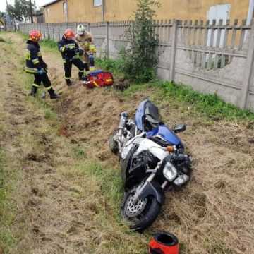 Wypadek motocyklisty w Woli Blakowej