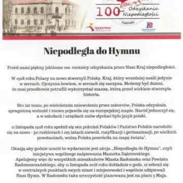Zaśpiewajmy wspólnie hymn