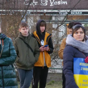 Radomsko: Wiec solidarności z Ukrainą