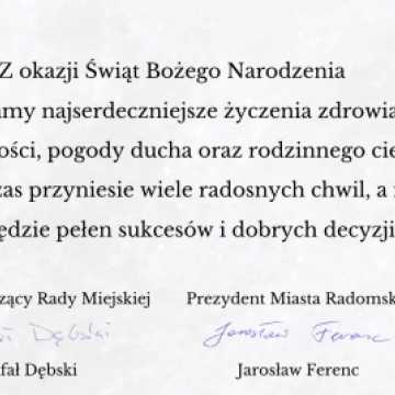 Życzenia z okazji Świąt Bożego Narodzenia