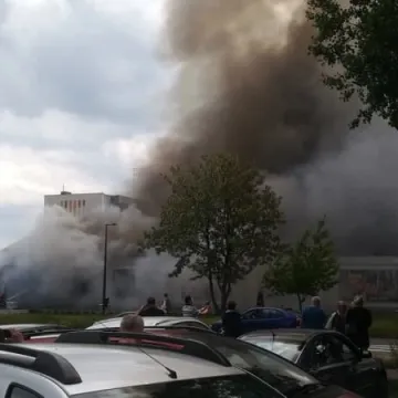 Wielki pożar sklepu Lidl na ul. Jagiellońskiej