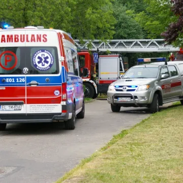 Pożar w wieżowcu w Radomsku