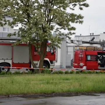 Pogorzelisko po markecie Lidl