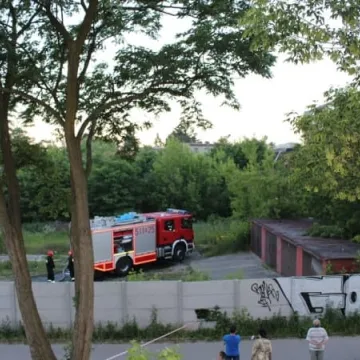 Pożar byłych warsztatów Elektryka