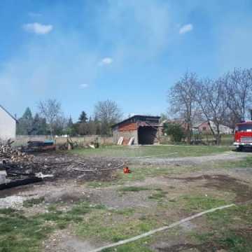 Pożar stodoły w Przybyszowie