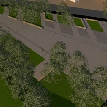 Wizualizacja skweru przy ul. Sierakowskiego