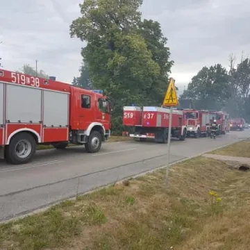 Pożar budynku w Zapolicach