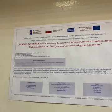 „Szansa na sukces” uczniów i nauczycieli ZSE-E w Radomsku