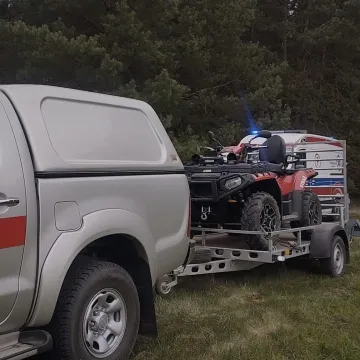 Wypadek podczas jazdy konnej. Strażacy wspierali ratowników medycznych