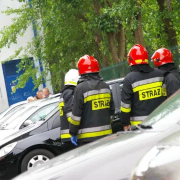 Pożar w wieżowcu w Radomsku