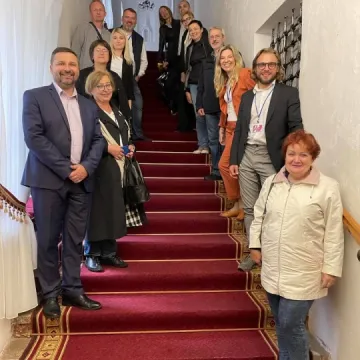 Władze powiatu radomszczańskiego na urodzinach miasta Równe