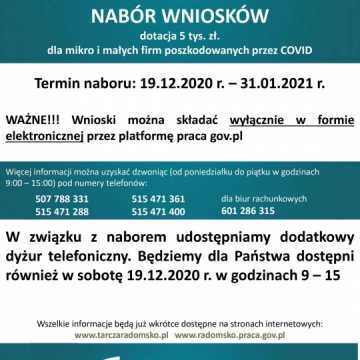 PUP w Radomsku prowadzi nabór wniosków na pokrycie bieżącej działalności