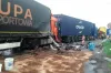 Zderzenie trzech ciężarówek na DK1