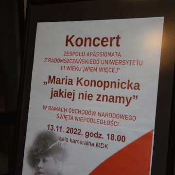 „Apassionata” w koncercie przypomniała o Marii Konopnickiej