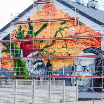 U naszych sąsiadów: Ewa i jabłko na muralu w Bełchatowie