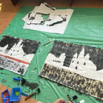 Radomszczańskie pejzaże oczami dzieci. Warsztaty prof. Wiatra w Muzeum w Radomsku