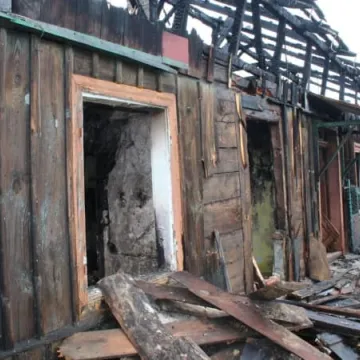 Pożar domu przy ul. Chopina w Radomsku