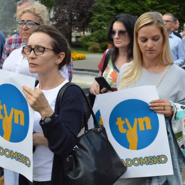 W obronie niezależnych mediów. Protest w Radomsku