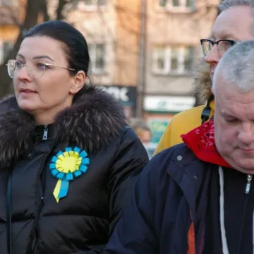 Radomsko: Wiec solidarności z Ukrainą