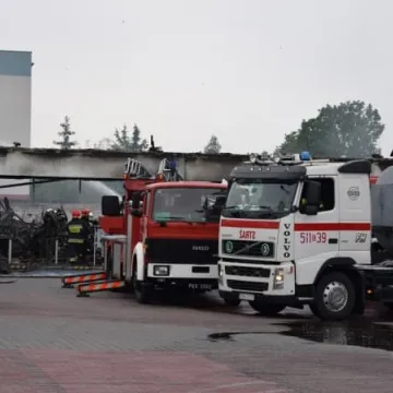 Pogorzelisko po markecie Lidl