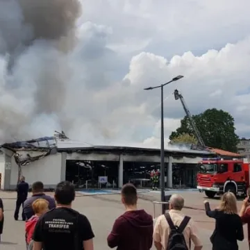 Wielki pożar sklepu Lidl na ul. Jagiellońskiej