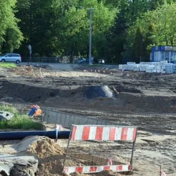 Prace przy budowie ronda na ul. Brzeźnickiej