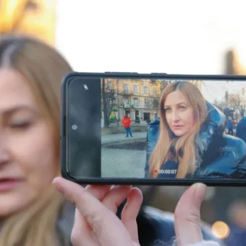 Radomsko: Wiec solidarności z Ukrainą