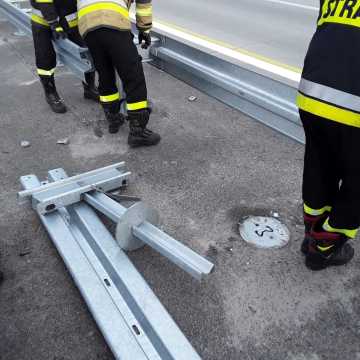 Strażacy ćwiczyli na A1 w Stobiecku Szlacheckim