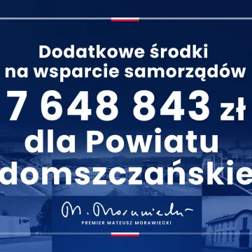 Blisko 48 mln złotych dla samorządów z powiatu radomszczańskiego