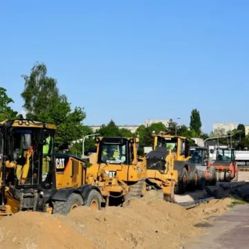 Prace przy budowie ronda na ul. Brzeźnickiej