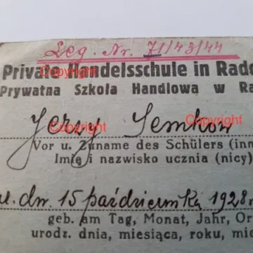 Szkolna legitymacja Jerzego Semkowa trafi do muzeum?