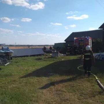 Sokola Góra – pożar drewnianego budynku