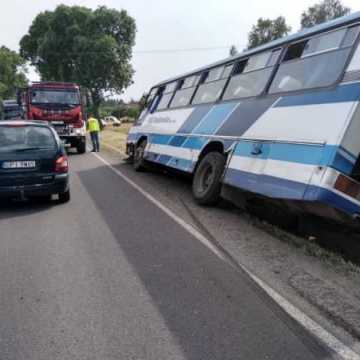 Kolonia Borowiecko – czołowe zderzenie samochodu z autobusem