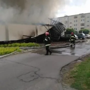 Wielki pożar sklepu Lidl na ul. Jagiellońskiej