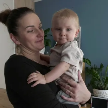 Miłoszek Małysa uczy się oddychać pełnymi płucami